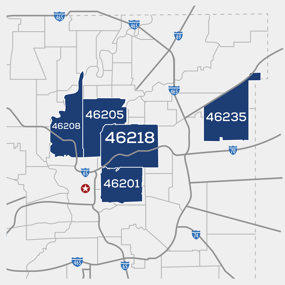 Indianapolis Zip Code Map | Map Of The World
