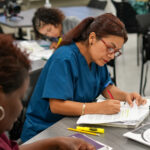 Adult education students in class at Warren Central